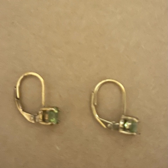 Green peridot earrings - Picture 4 of 6